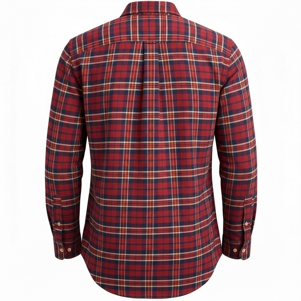 Ralph Lauren The Big Shirt Mens Medium Red Plaid Button Down Long Sleeve Cotton - Picture 2 of 6